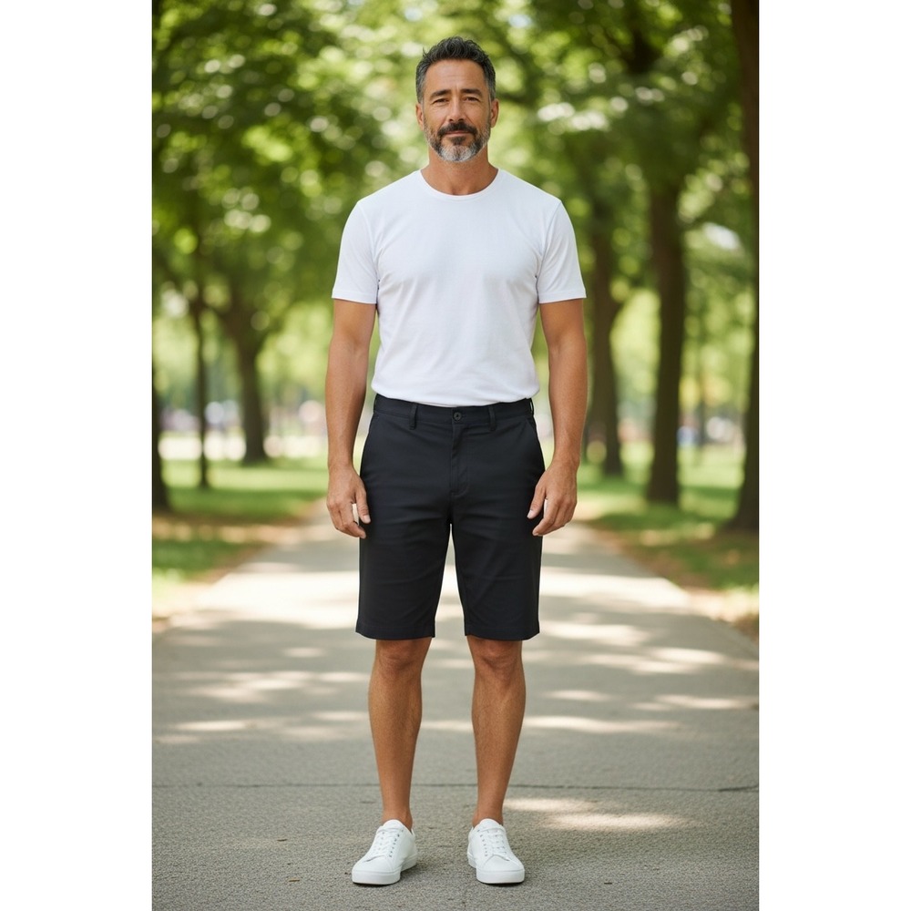 576 Kenneth Cole Golf Performance Shorts Mens 36 Black Moisture Wicking NEW